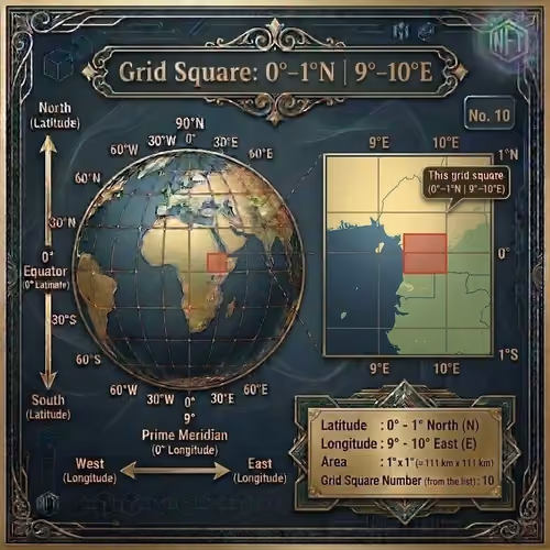 Grid Square 0-1N/9-10E