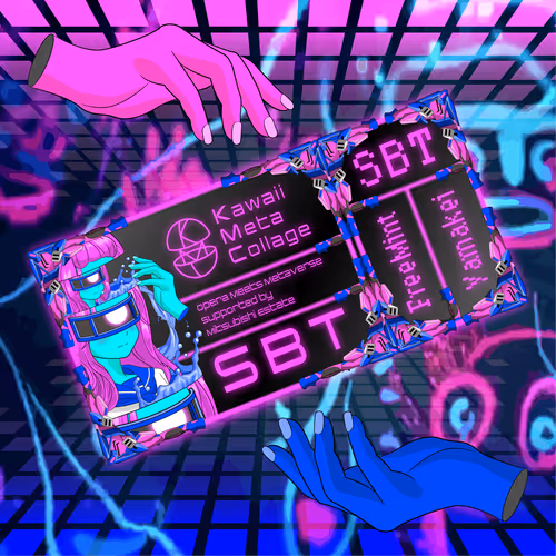 Kawaii Meta Collage Badge Sbt