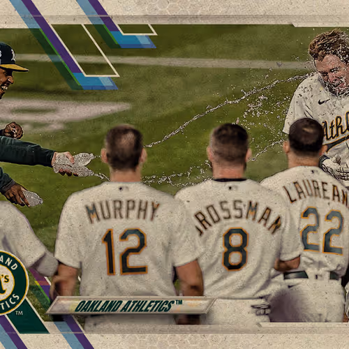 Oakland Athletics Tm Base Motion Vintage Stock 392