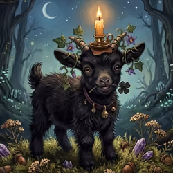 Pecan, the candle horn kid
