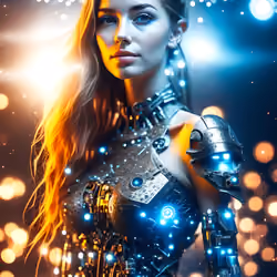 Cyborg Diva. Luminous message