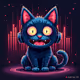 Electronic Music Pixel Cat