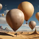 balloon and desert BD008