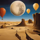 balloon and desert BD007