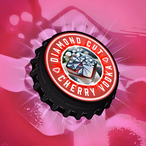 Diamond Cut Cherry Vodka Bottle Cap