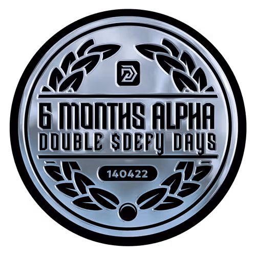 Badge: 6 Months Alpha