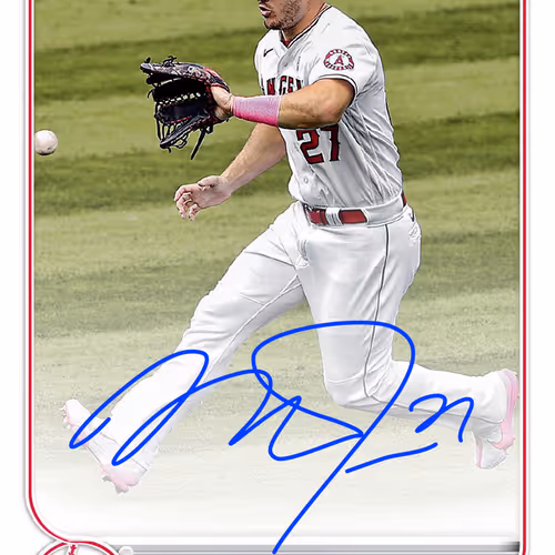 Angels® Mike Trout Facsimile Signature Blue 27 Uncommon