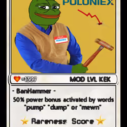 XOBLORTPEPE, Series 1, Card 35, 300 issued, rarepepe