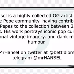 ⚠️ Empty Vault Please Research before purchasing⚠️ MRHANSEL PLAQUE - Contents Loading