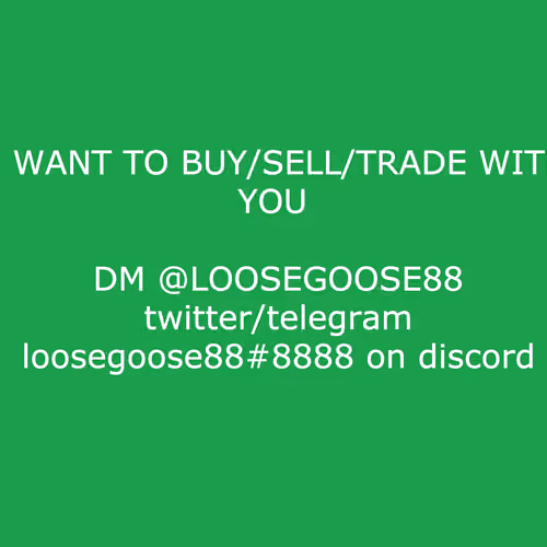 ⚠️ Empty Vault Please Research before purchasing⚠️ I WANT TO BUY/SELL @loosegoose88 telegram/twitter
