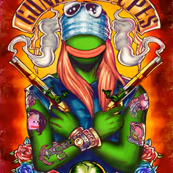 GUNSNPEPES, Series 34, Card 35, 100 Issued