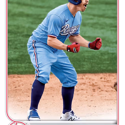 Texas Rangers R Brock Holt Base White 113 Common