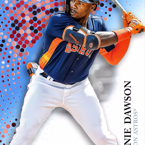 Houston Astros R Ronnie Dawson Base Blue 1228 Comm