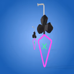 Black Club Crystal Earrings