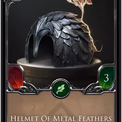 Helmet Of Metal Feathers