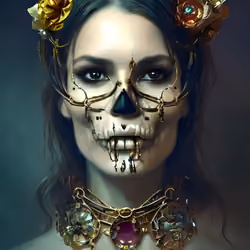 Golden skull#9