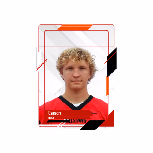 Carson Reed's Playbook Athlete Player Card
