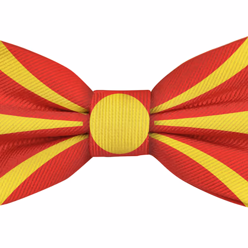 North Macedonia Flag Bow Tie #126