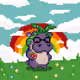 Pixelated Pygmy Hippos