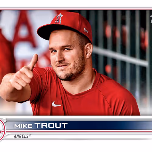 Angels® Mike Trout Short Print White 27 Rare