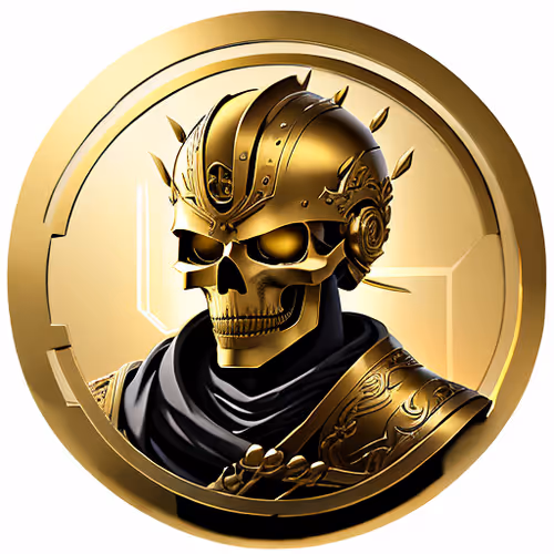 Golden warrior skull 1