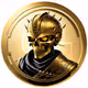 Golden warrior skull 1
