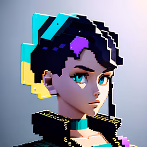 pixel punk girl, minecraft pixel style, highly stylized (AIj Gen)