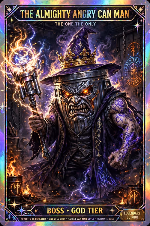 Angry Man Can card NFT