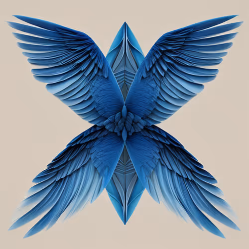 Blue wings of Symmetry