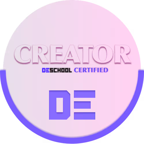 DeSchool certified creator