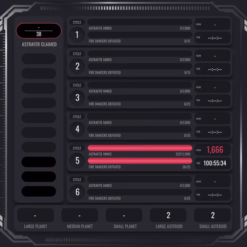 Astrafite Rush: Progress Tracker