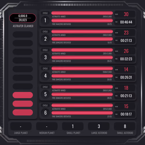 Astrafite Rush: Progress Tracker