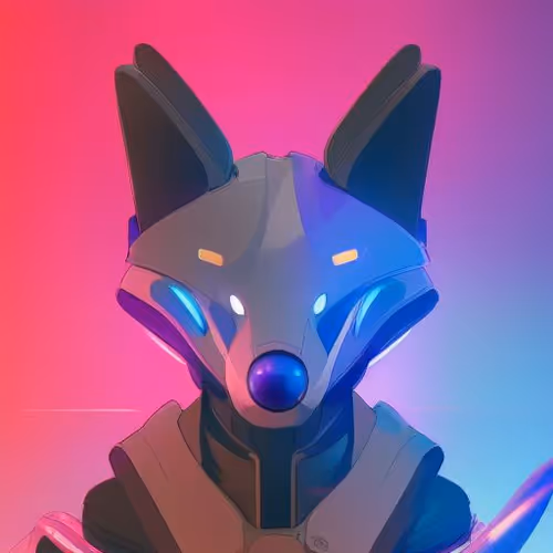 100NFTv1_cyber fox in a futuristic city V2