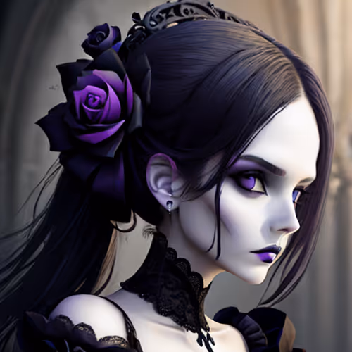 Glamourous gothic girl