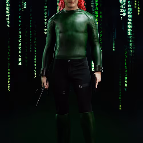 The Matrix Avatars Red Polygon