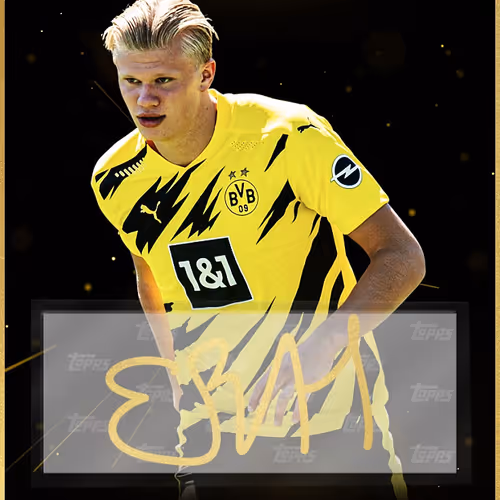 Borussia Dortmund Erling Haaland Top Players Gold 94 Animated Facsimile Signature Epic