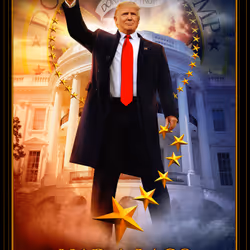 Trump Digital Trading Cards MugShot Edition Commemorative Dinner NFT