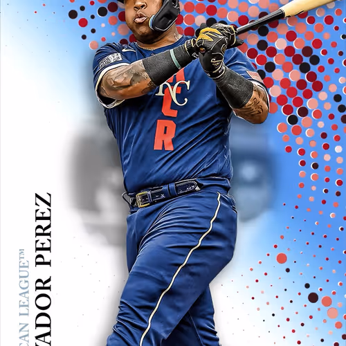 American League Tm Salvador Perez Base Blue 1261 C