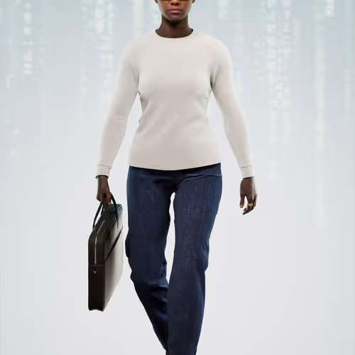 The Matrix Avatars Blue Polygon