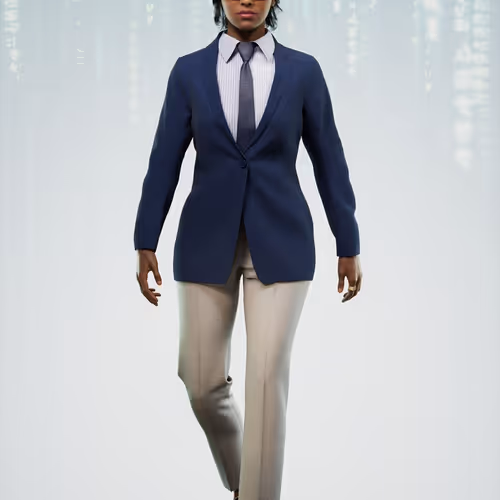 The Matrix Avatars Blue Polygon