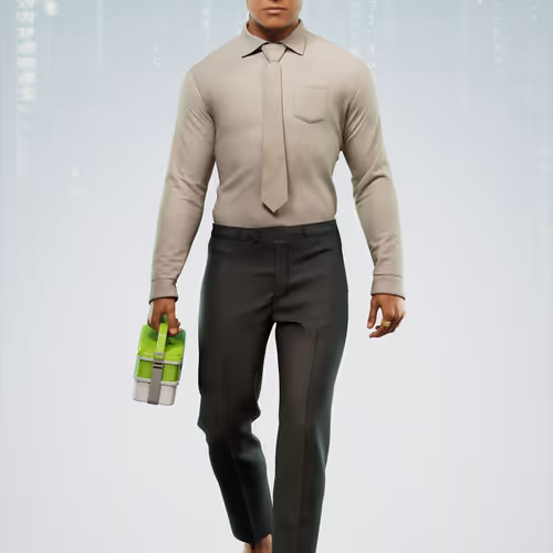 The Matrix Avatars Blue Polygon