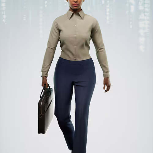 The Matrix Avatars Blue Polygon