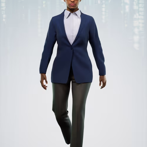 The Matrix Avatars Blue Polygon