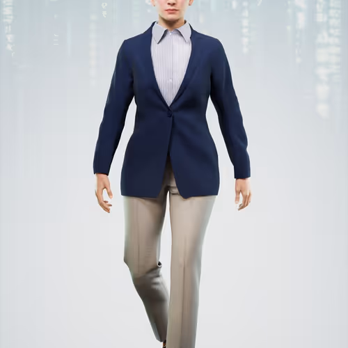 The Matrix Avatars Blue Polygon