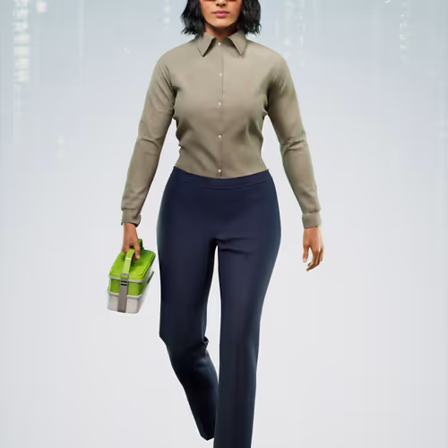 The Matrix Avatars Blue Polygon