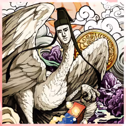 Human-Faced Bird, #8003