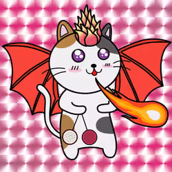 Fruity Cats #50【Dragon fruit】