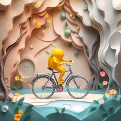 Yellow Biker