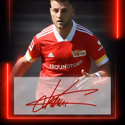 FC Union Berlin Robin Knoche Base Players Team Color 52 Static Facsimile Signature Rare #819