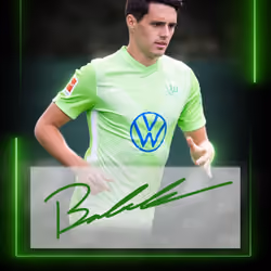 VfL Wolfsburg Josip Brekalo Base Players Team Color 31 Static Facsimile Signature Rare #319